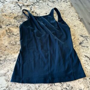 Lululemon low back tank size 6 navy blue
